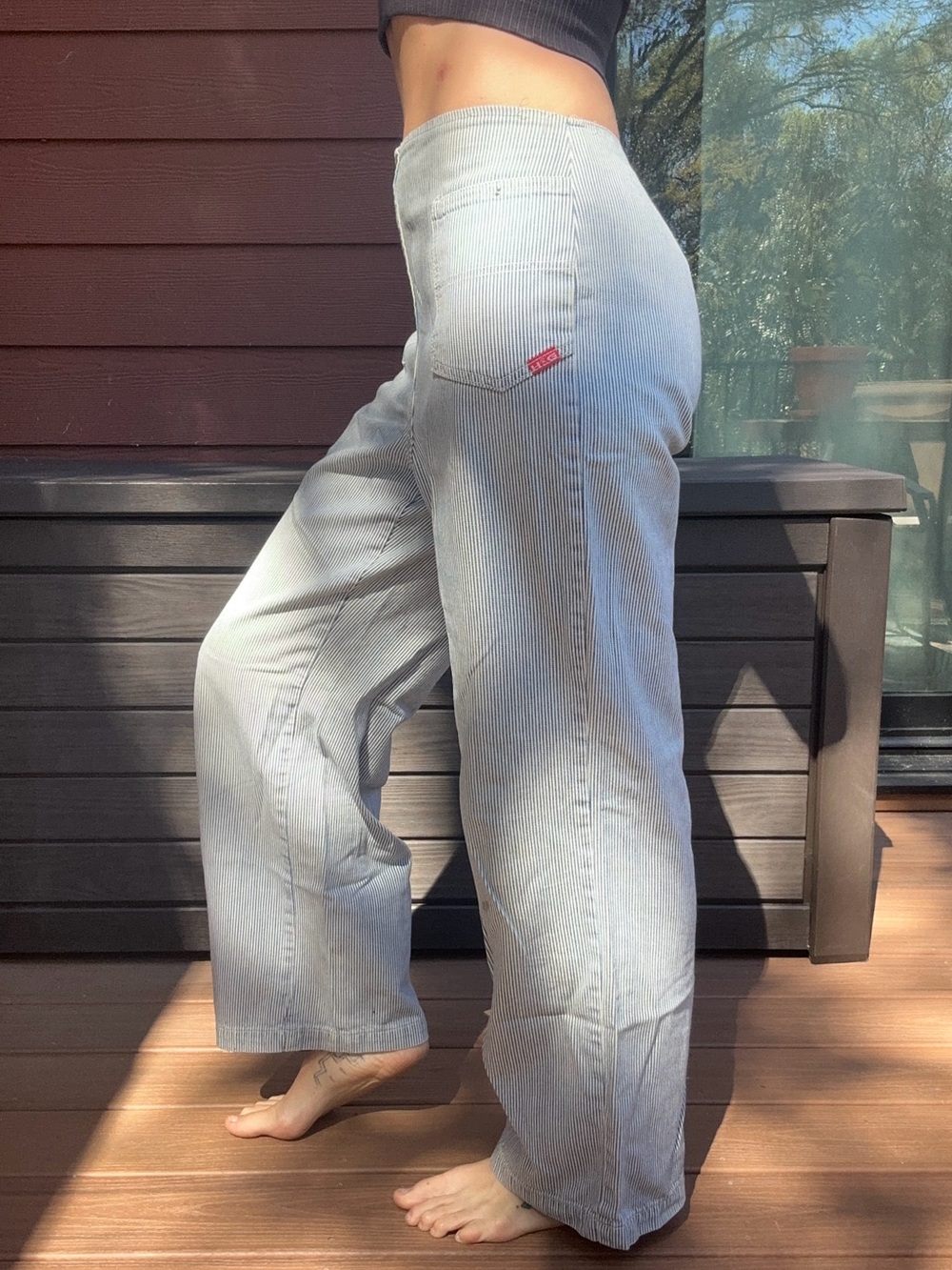 Vintage, High Waist Railroad Pant